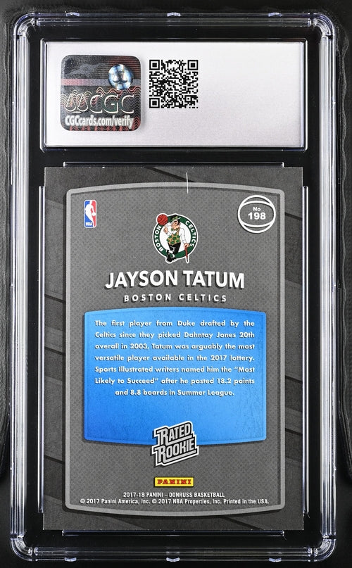 2017-18 Donruss #198 Jayson Tatum CGC 9 (Rookie)