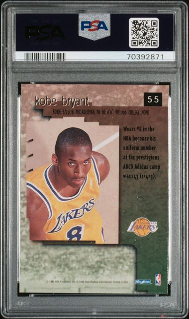 1996-97 Skybox Premium #55 Kobe Bryant PSA 7 (Rookie)