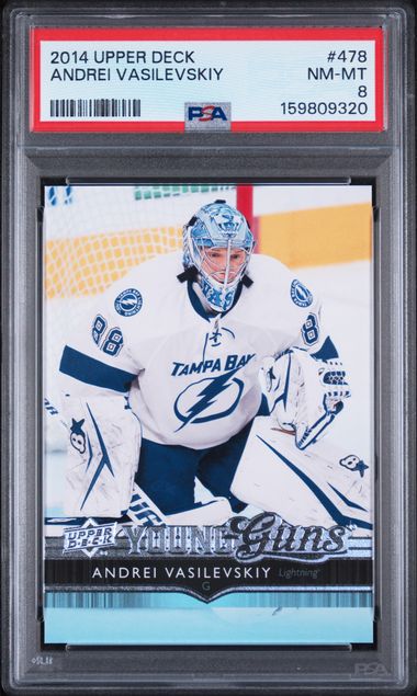 2014-15 Upper Deck #478 Andrei Vasilevskiy PSA 8 (Rookie)