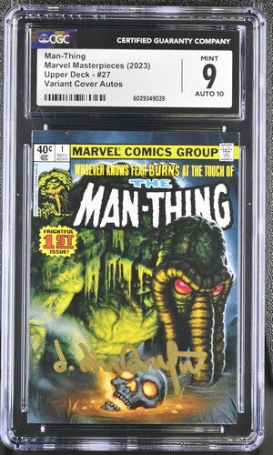 2023 Marvel Masterpieces Variant Cover Autos Dan Dos Santos #27 Man-Thing #03/10 CGC 9 (Auto 10)