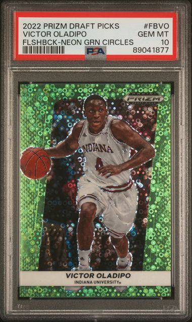 2022-23 Panini Prizm Draft Picks Flashback Prizms Neon Green Circles #FBVO Victor Oladipo #2/5 PSA 10 | Eastridge Sports Cards