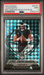 2023 Panini Mosaic Epic Performers Mosaic Reactive Blue #19 Jalen Hurts #79/99 PSA 9 | Eastridge Sports Cards