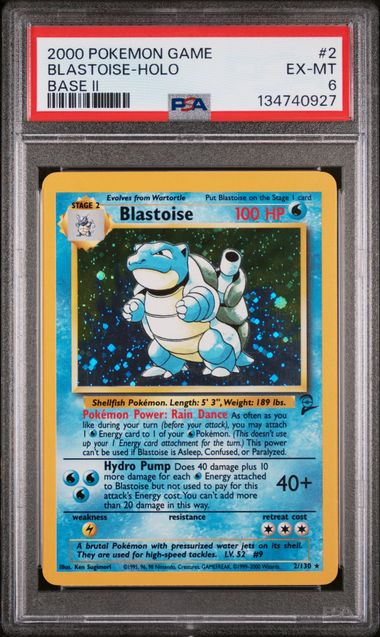 2000 Pokemon Base Set 2 #2 Blastoise - Holo PSA 6