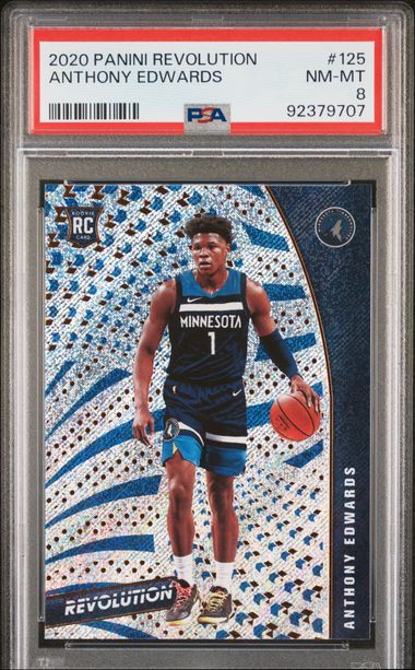 2020-21 Panini Revolution #125 Anthony Edwards PSA 8 (Rookie)