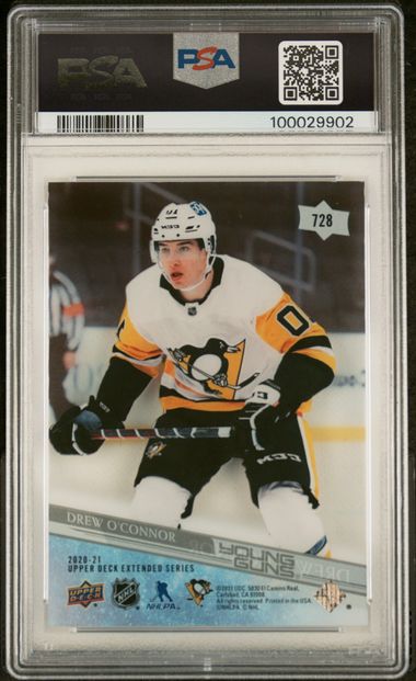 2020-21 Upper Deck Clear Cut #728 Drew O'Connor PSA 10 (Rookie)