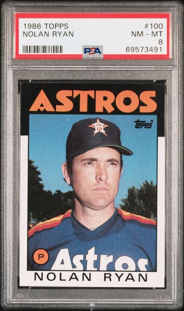 1986 Topps #100 Nolan Ryan PSA 8