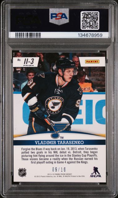 2013-14 Panini Prizm Initial Impressions Gold Prizm #II-3 Vladimir Tarasenko #09/10 PSA 9 (Rookie)
