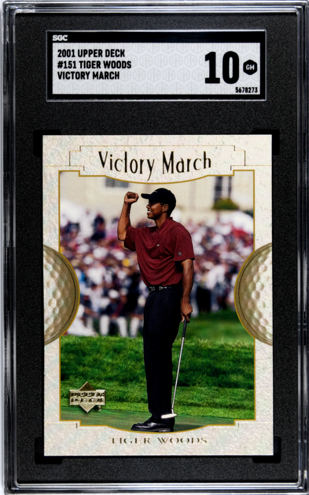2001 Upper Deck Victory March #151 Tiger Woods SGC 10 (Rookie)