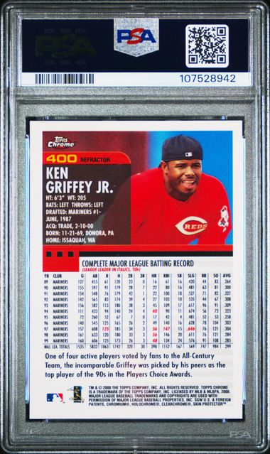 2000 Topps Chrome Refractors #400 Ken Griffey Jr. PSA 9 | Eastridge Sports Cards
