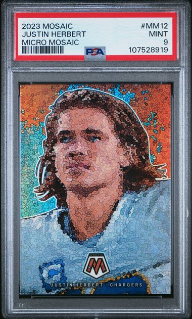 2023 Panini Mosaic Micro Mosaic #MM12 Justin Herbert PSA 9 | Eastridge Sports Cards