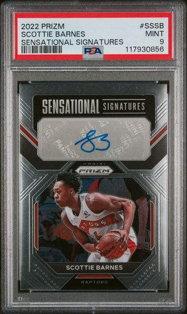 2022-23 Panini Prizm Sensational Signatures #SSSB Scottie Barnes PSA 9
