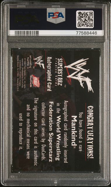 1998 WWF Wrestling Superstarz Autographs Mankind PSA 5