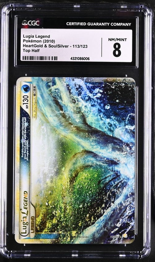 2010 Pokemon HeartGold & SoulSilver #113 Lugia Legend- Top Half CGC 8