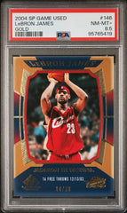 2004-05 SP Game Used Gold #146 LeBron James #14/50 PSA 8.5 | Eastridge Sports Cards