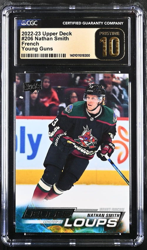 2022-23 Upper Deck French #206 Nathan Smith CGC 10 (Pristine) (Rookie)