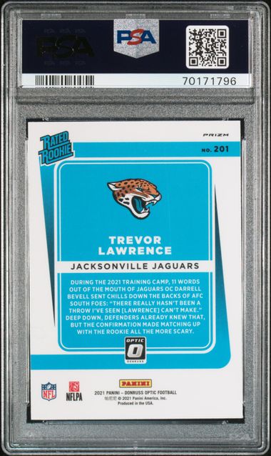 2021 Donruss Optic Red Hyper #201 Trevor Lawrence PSA 10 (Rookie)