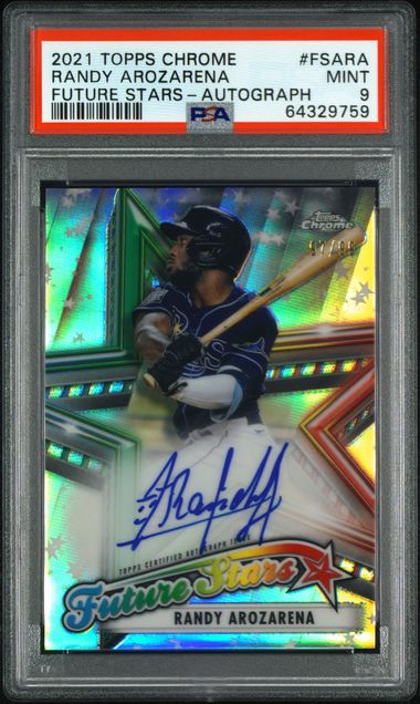 2021 Topps Chrome Future Stars Autograph #FSARA Randy Arozarena #97/99 PSA 9