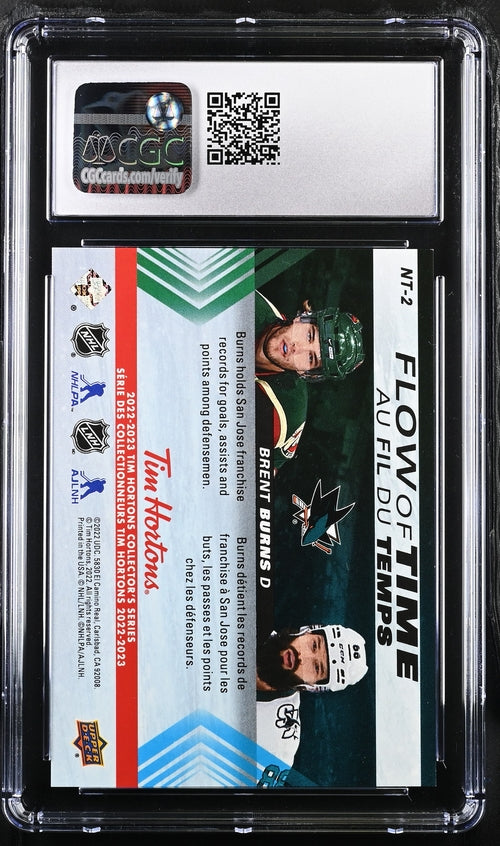 2022-23 Upper Deck Tim Hortons Flow of Time #NT-2 Brent Burns CGC 9
