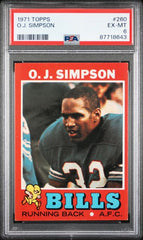 1971 Topps #260 O.J.Simpson PSA 6 | Eastridge Sports Cards
