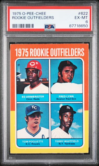 1975 O-Pee-Chee #622 Ed Armbrister/ Fred Lynn/ Tom Poquette/ Terry Whitfield PSA 6 (Rookie) | Eastridge Sports Cards