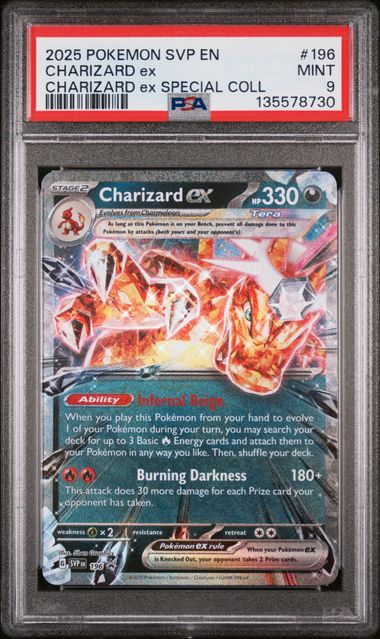 2025 Pokemon Scarlet & Violet Charizard ex Special Collection #196 Charizard ex PSA 9