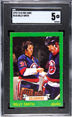 1973-74 O-Pee-Chee #142 Billy Smith SGC 5 (Rookie) | Eastridge Sports Cards