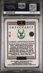 2021-22 Panini Impeccable Stainless Stars Asia Red #3 Giannis Antetokounmpo PSA 9 | Eastridge Sports Cards