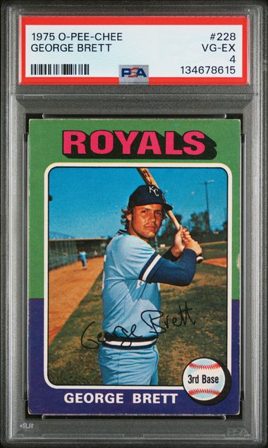 1975 O-Pee-Chee #228 George Brett PSA 4 (Rookie)