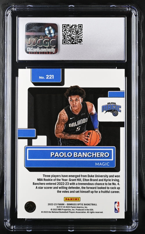 2022-23 Donruss Optic #221 Paolo Banchero CGC 10 (Rookie)