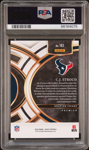 2023 Panini Select #183 CJ Stroud PSA 10 (Rookie)