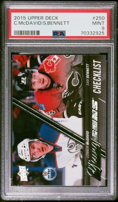 2015-16 Upper Deck #250 Connor McDavid/Sam Bennett PSA 9 (Rookie)