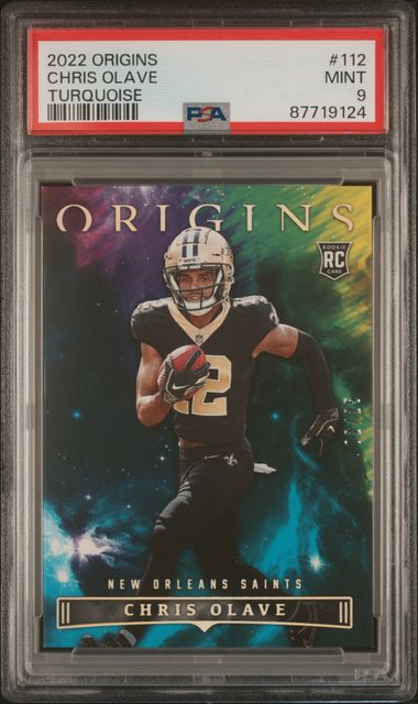 2022 Panini Origins Turquoise #112 Chris Olave #02/25 PSA 9 (Rookie) | Eastridge Sports Cards