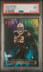 2022 Panini Origins Turquoise #112 Chris Olave #02/25 PSA 9 (Rookie) | Eastridge Sports Cards