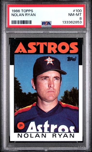 1986 Topps #100 Nolan Ryan PSA 8