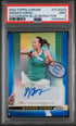 2024 Topps Chrome Blue Refractor Autograph #TCAQZG Qinwen Zheng #206/250 PSA 9