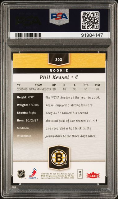 2006-07 Flair Showcase #303 Phil Kessel PSA 10 (Rookie)