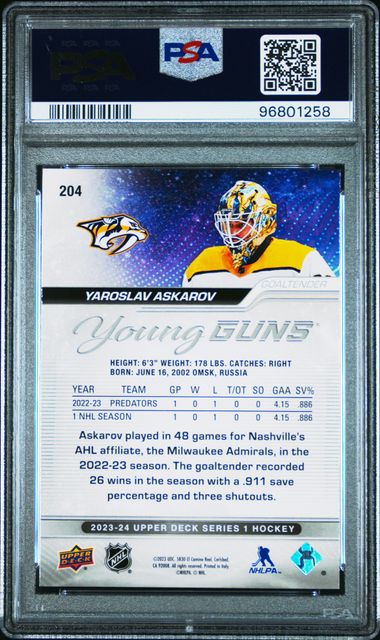 2023-24 Upper Deck #204 Yaroslav Askarov PSA 9 (Rookie)