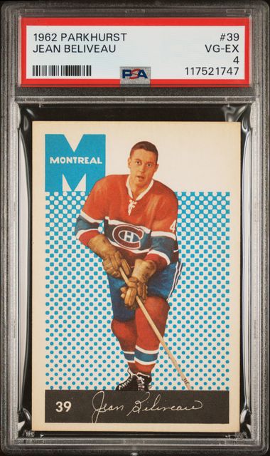 1962-63 Parkhurst #39 Jean Beliveau PSA 4