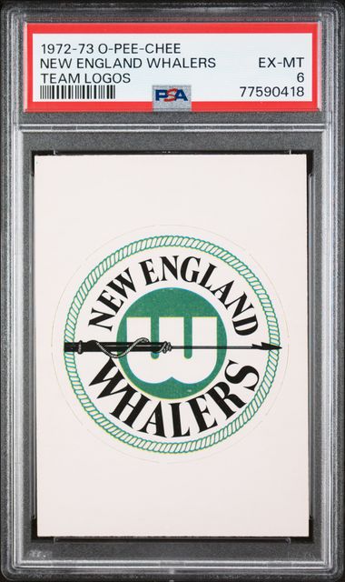 1972-73 O-Pee-Chee Team Logos #25 New England Whalers PSA 6 | Eastridge Sports Cards