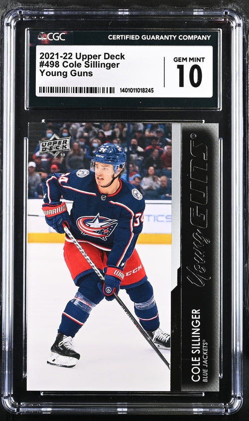 2021-22 Upper Deck #498 Cole Sillinger CGC 10 (Rookie)