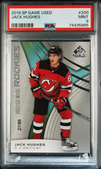2019-20 SP Game Used #200 Jack Hughes #27/86 PSA 9 (Rookie) | Eastridge Sports Cards