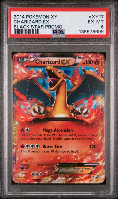 2014 Pokemon XY Black Star Promo #XY17 Charizard EX PSA 6