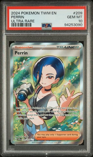 2024 Pokemon Twilight Masquerade #209 Perrin - Ultra Rare PSA 10