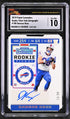 2019 Panini Contenders Rookie Ticket Stub Autograph #180 Dawson Knox #15/88 CGC 10 (Rookie)