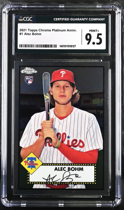 2021 Topps Chrome Platinum Anniversary #1 Alec Bohm CGC 9.5 (Rookie)