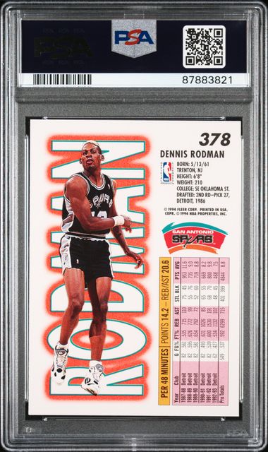 1993-94 Fleer #378 Dennis Rodman PSA 10