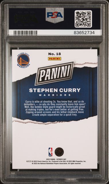 2023 Panini Father's Day Purple #18 Stephen Curry #06/25 PSA 8 | Eastridge Sports Cards