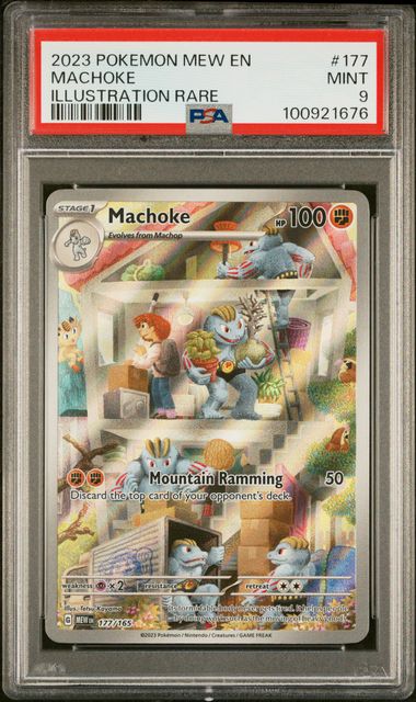 2023 Pokemon 151 #177 Machoke - Illustration Rare PSA 9