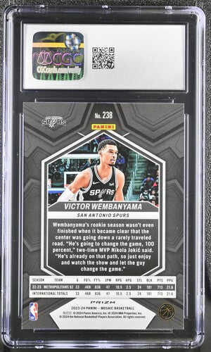2023-24 Panini Mosaic Silver Mosaic #238 Victor Wembanyama CGC 10 (Rookie)