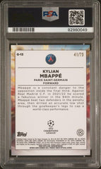2022-23 Topps Chrome UEFA Club Competitions Golazo Blue Wave Refractors #G13 Kylian Mbappe #41/75 PSA 10 | Eastridge Sports Cards